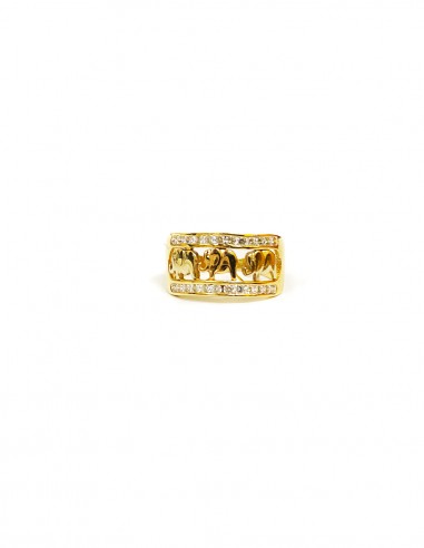 ANILLO " ELEFANTES" EN ORO DE 18K