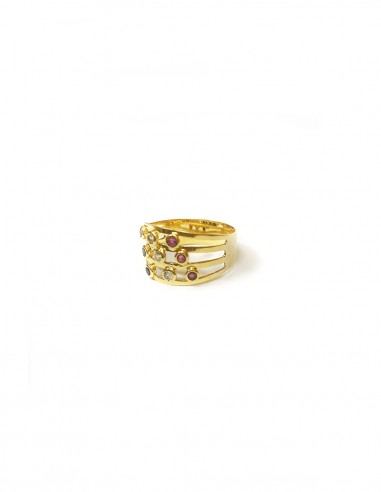 ANILLO "TRIPLE" EN ORO DE 18K