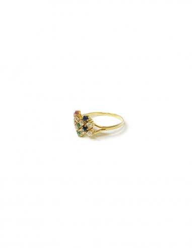 ANILLO "ARCOIRIS" EN ORO DE 18K