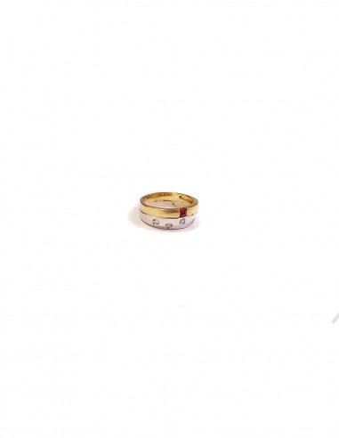 ANILLO " BICOLOR" EN ORO DE 18K