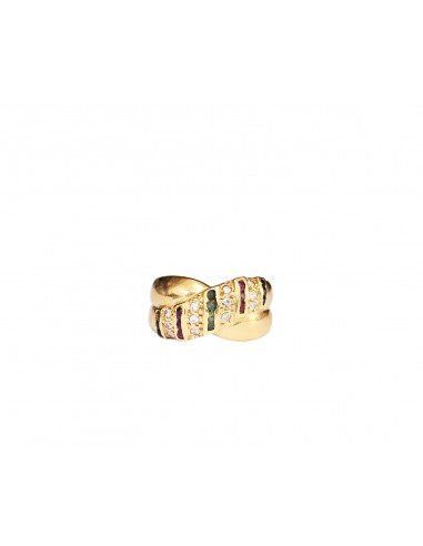 ANILLO " ENTRELAZADO" EN ORO DE 18K