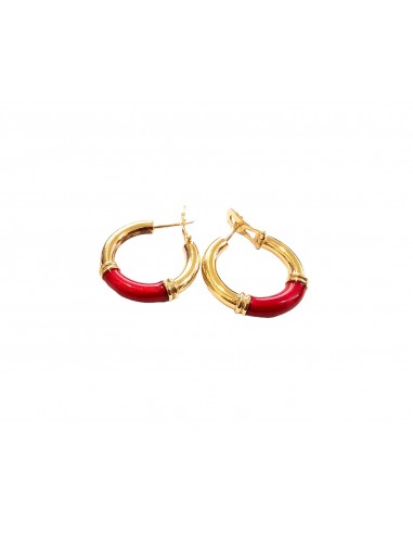 PENDIENTES " RED ONE" EN ORO DE 18k