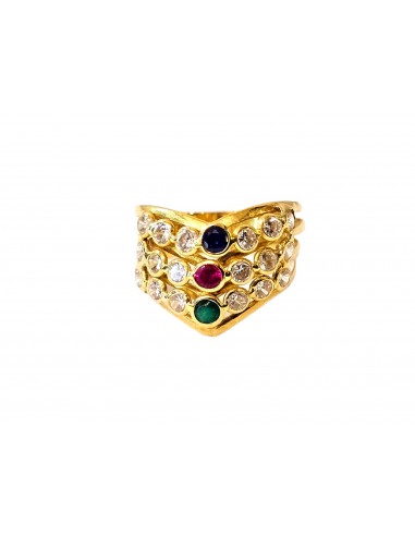 ANILLO " TRIPLE" EN ORO DE 18K