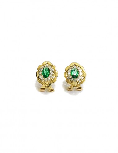 PENDIENTES " OVALO " EN ORO DE 18K